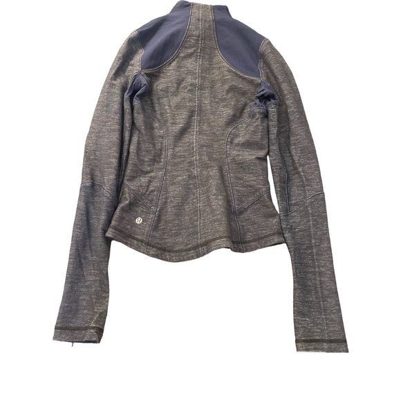 Lululemon blue denim zip up jacket - Picture 2 of 5